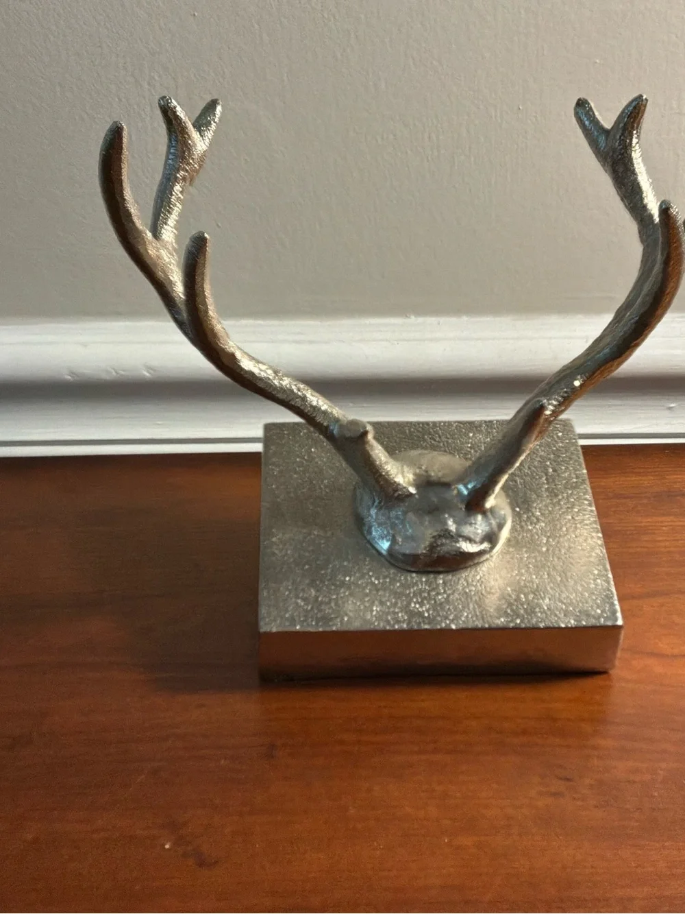 West Elm Silver Antler Stocking Holder